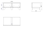 Nízká skříňka se dvěma zásuvkami