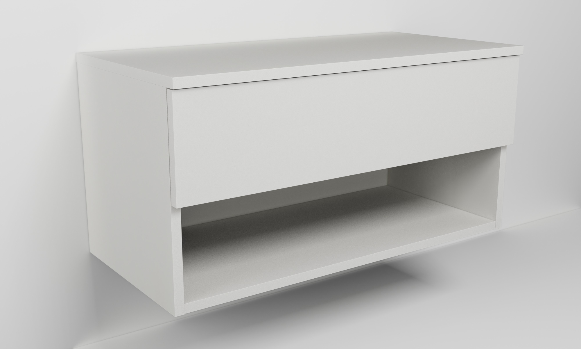 Závěsná skříňka se zásuvkou a spodní nikou (v. 40cm)